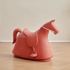 흔들목마 말 놀이기구 키즈놀이 장난감 흔들의자 흔들말, 장미빨강