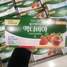 풀무원 다논 액티비아 딸기복숭아, 일반포장 동절기만, 80g