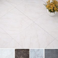 로픽 국산 데코타일 점착 현관 거실 바닥 붙이는 타일 18매, 마블 다크클래식