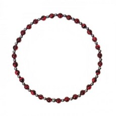 JBANS CLASSIC 가넷스톤 슬림 커플팔찌 (C1902-AC553RD)