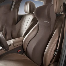 자동차 머리 받침 허리 보호 시트 등받이 요추 지지대 통합 키트 쿠션, 1개, Brown