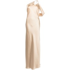 미셸메이슨 바이어스 컷 원숄더 이브닝 드레스