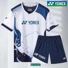 YY 短袖羽球衣 男女訓練比賽隊服 情侶款速乾透氣運動套裝, 969黑褲,M, 1個