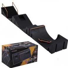 핑거보드 트랙 장애물 훈련 연습 손가락보드 스케이트 통합세트, 6-in-1 세트  표준, 1개