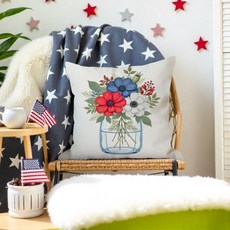 新款美國獨立日亞麻印花抱枕套 自由女神靠枕 沙發裝飾抱枕, 04