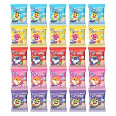앙팡드봉봉 스낵스 핑크퐁 아기상어 줄줄이 솜사탕 15p, 60g, 1개