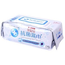 白博士 抗菌濕巾 60抽/10抽 兒童濕紙巾 台灣製, 1個, 10抽