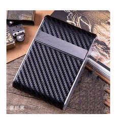 現貨 碳纖 收納盒 萬用盒 可當 菸盒 盒 鐵煙盒 時尚 質感 防水 金屬 盒 打火機, 1個, 碳纖黑