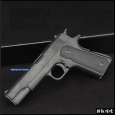 【野戰搖滾-生存遊戲】立體手槍造型魔鬼氈臂章 - GLOCK 1911 M9 沙漠之鷹模型識別章, 1個, 1911 黑色
