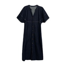 오버핏 청 빅사이즈 롱 프렌치 데일리 캐주얼 임부복 여성 데님 원피스