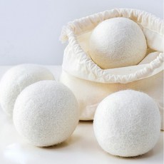 드림홈스 건조기시간단축 정전기구김방지 울드라이볼6p+파우치, 1세트