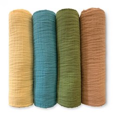 SwaddleDesigns 면 모슬린 포대기 담요 4개 세트 남아 및 여아용 속싸개 최고의 샤워 선물 116.8 x 116.8cm46 46인치 핑크 플로럴 180828, Patagonia