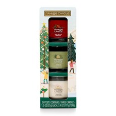 Yankee Candle Polar Express 香氛蠟燭禮盒 3入組, 37g, THREE, RED APPLE WREATH