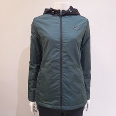 루이까스텔 루이까스텔 골프 여성 FW 가을 간절기 어깨 액션밴드 후드 배색 패딩 점퍼 (그린) 7LDJP904_IC