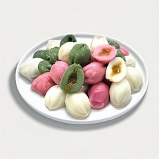 [찰진한상자] 삼색 꿀떡 삼색꿀떡 (2kg1봉) 식사대용떡 간식떡 답례떡 행사떡, 4박스, 2kg