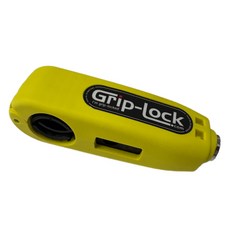 GripLock 機車右把鎖 簡易安裝 輕巧便攜 高強度防盜, 黃色, 1個