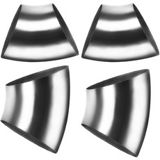 자동차 개조 배기 시스템용 X AutoHOX 4개 OD 1.5인치 45도 SS304 스테인리스 스틸 벤드 튜브 엘보우 파이프 배관 실버 톤, 2.5"