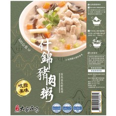 捷康 大廚在家 什錦豬肉粥 300g 即食粥品 方便速食 無添加防腐劑, 1盒