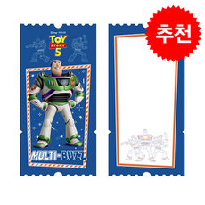 디즈니 픽사 토이 스토리 5 와이드 티켓 엽서 2: 멀티 버즈, 아르누보, Pixar