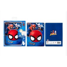 三麗鷗家族造型筆記本 可愛少女心手帳本 3D立體玩偶減壓記事本 生日禮物, 1個, YZ310001 蜘蛛人, 藍色