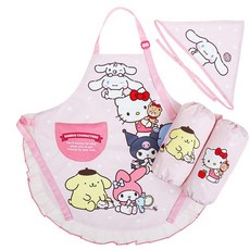 901M 어린이앞치마 토시 두건 3종 산리오 요리 아기앞치마세트