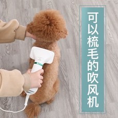 寵物美容吹梳二合一，速乾蓬鬆，適用比熊、泰迪等寵物, 1個, 第1代傷發#50分慢幹+大噪音,卽插卽用適用中小型犬貓邊吹邊梳