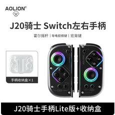 AOLION J20 Lite Switch 遊戲手柄，具備霍爾搖桿與宏背鍵功能, 1個, J20 Lite手柄+收納盒