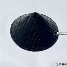 무사 삿갓 모자 햇빛가리개 협객 촬영 대나무 여행 사극, A. 대나무 직조 양면 검정