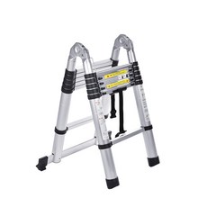 多功能鋁合金折疊梯 家用伸縮人字兩用工程梯, 1個