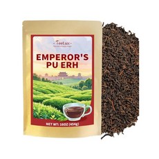 TeeLux 화이트 피치 우롱 루스 잎 차 복숭아 향과 약간 달콤한 맛 핫 및 아이스 5.3온스, 푸얼 티, 16 온스 (1개 팩)