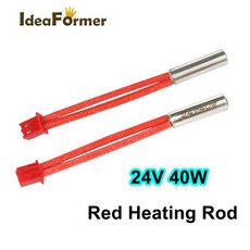 Ender-3 S1 핫 엔드 용 24V 40W50W 카트리지 히터 XH2.54 터미널 용 100K 서미스터 온도 센서 XH1.25 터미널 3D 프린터 부품, 40w Heating Rod