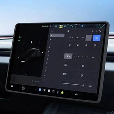 테슬라 모니터 실리콘 프레임 액정 커버 악세사리 전차종 호환, 블랙