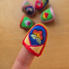 퀼트가게예쁜 자수 골무 핸드메이드 부자재, 1개