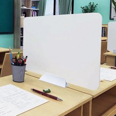 책상 가림막 미니 독서실 아크릴 가림판 파티션 칸막이 식당 사무실, 30cmx40cm 플라스틱 화이트
