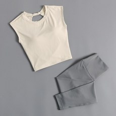 瑜伽服套裝女 露背性感緊身運動服 跑步速乾普拉提訓練健身服 顯瘦高彈力透氣瑜伽套裝