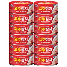 사조 고추참치 85g x 12개 / 참치캔 통조림 안심따개