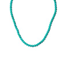 마테오 14K 옐로 골드 터퀴즈 비즈 네크리스