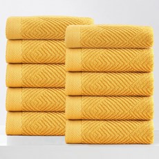 록신 코마사 핸드타월 350mmx350mm 50g 40수, 10개, 옐로우