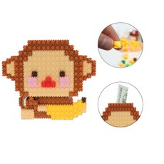 원숭이 저금통 만들기 미니블럭 1P 블록 교구 나노 조립 끼우기 어린이