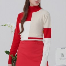 클랭클랑 여성골프웨어 클래식 캐시미어 방풍 니트