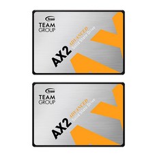 TEAMGROUP AX2 256GB 3D NAND TLC 2.5인치 SATA III 내부 솔리드 스테이트 드라이브 SSD(읽기 속도 최대 540MB/s) 노트북 및 & PC 데, 고급(AX2), 2TB x 2 pack