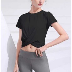 돌싱글즈6 10회 정명 티셔츠 반팔 트위스트 크롭 탑 요가 피트니스 캐주얼
