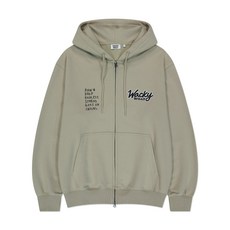 WACKY WILLY 타이포 아플리케 후드집업 베이지 WA2501HZ12BE 405096