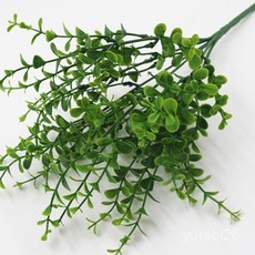 인조 꽃과 녹색 식물 유칼립투스 부드러운 촉감의 페르시아 고사리 잎 화분 장식 플라스틱으로 만든 모조 고사리, 작은 잎 유칼립투스 32cm 49잎