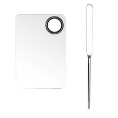 파운데이션 믹싱 스테인리스 팔레트 화장품 스파츌라 세트, 1개, 실버