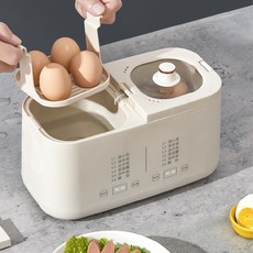 110V 煮蛋器 蒸蛋器 預約定時 自動斷電 小型雞蛋羹早餐神器, 1個, 白色110V日規不帶蛋羹碗:1