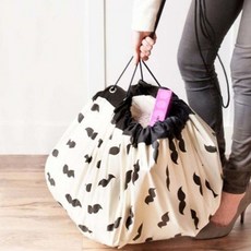 패턴 토이백 장난감 정리함 블럭 레고 플레이 매트, 1개, 콧수염