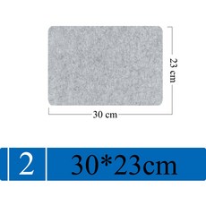 대형 양모 펠트 마우스 패드 보호 방지 미끄럼 데스크탑 게임용 키보드 컴퓨터, Grey-30X23cm, 1개