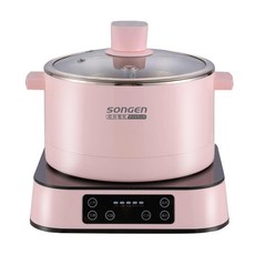 SONGEN松井電器多功能粉色電煮鍋，煎煮炒炸樣樣精通，小家庭首選, SG-847C-P