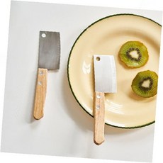 미니 우드 손잡이 도끼칼 중식도 캠핑용 주방칼 원목 감성 조리도구 야외 요리용품, 1개, 상세페이지 참조